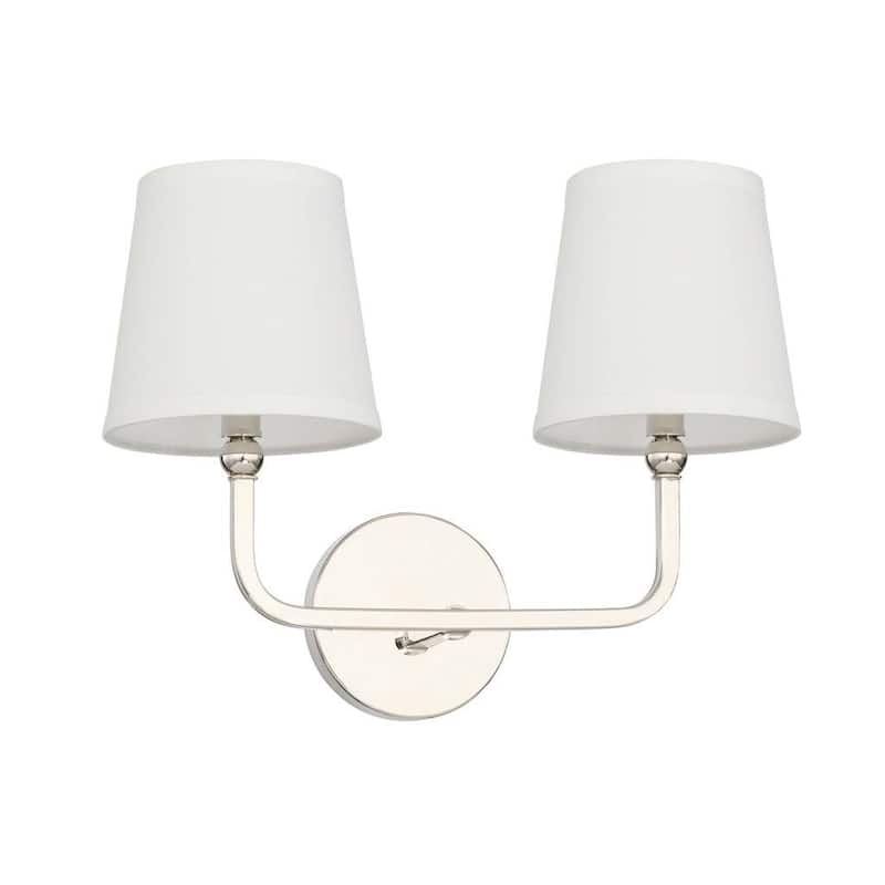 Dawson 2-light Polished Nickel Bath/Vanity Light - Polished Nickel