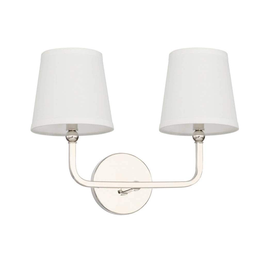 Dawson 2-light Polished Nickel Bath/Vanity Light - Polished Nickel