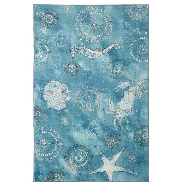 Shop Mohawk Prismatic Coastal Splash Area Rug 8 X 10 On Sale