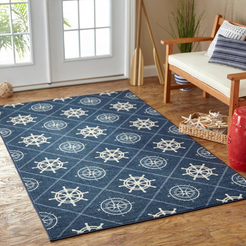 Mohawk Home Nautical Compass Area Rug