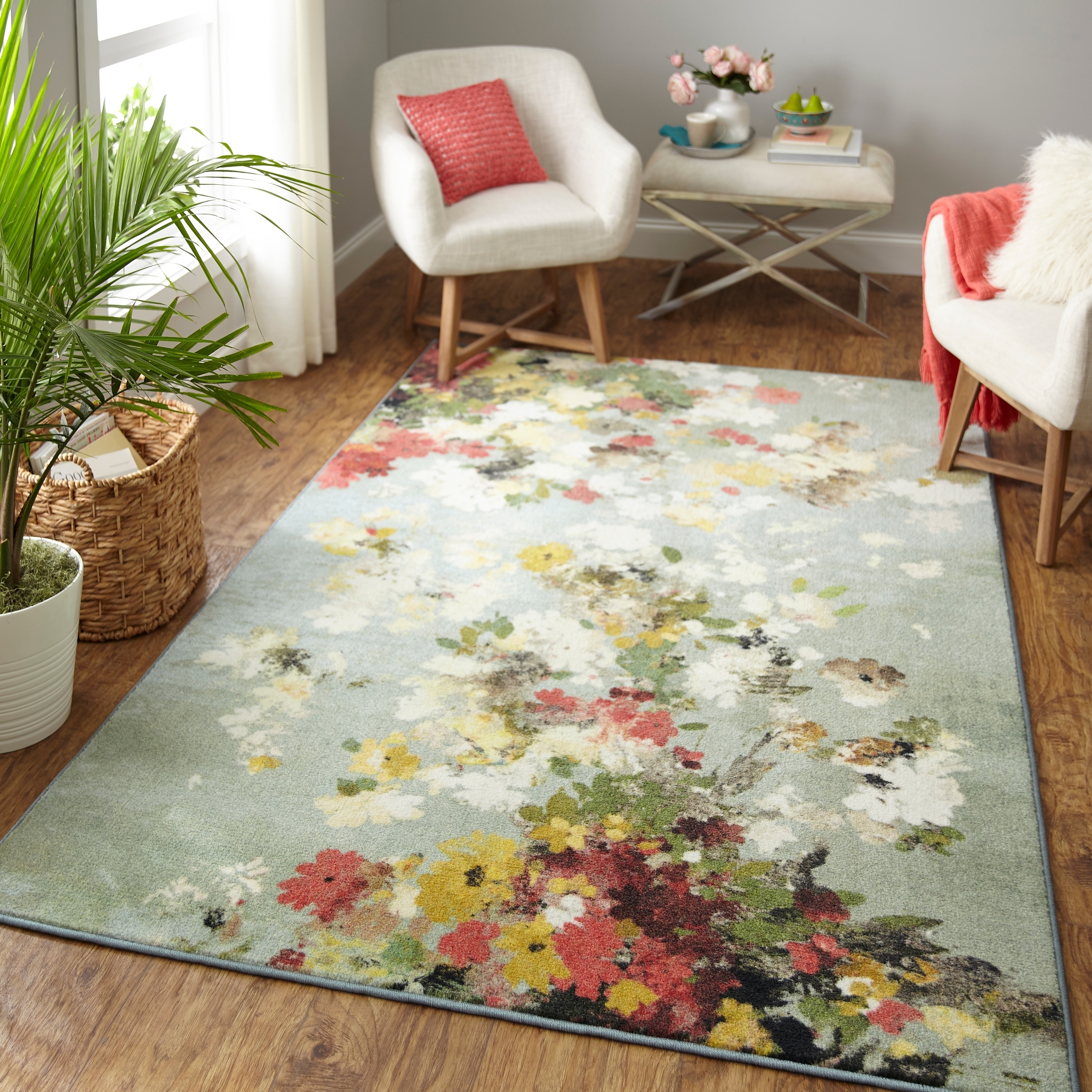 Mohawk Prismatic Merging Floral Area Rug 8' x 10' Green/Grey/Yellow 8