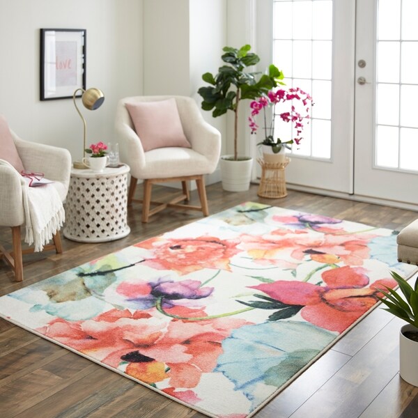 Mohawk Home Watercolor Bouquet Area Rug. Opens flyout.