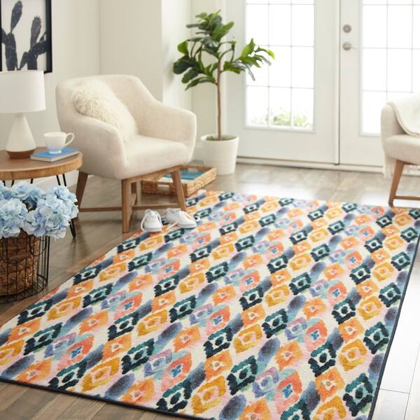 Shop Mohawk Prismatic Watercolor Ikat Area Rug 8 X 10 On