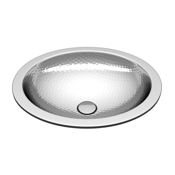 Anzzi Boreal 19 In Handmade Drop Oval Bathroom Sink Handmade Drop In Oval Bathroom Sink Hammered Nickel