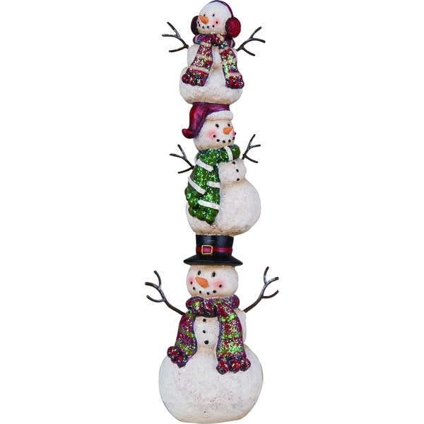 Shop Resin Stacked Snowman Figurine - 3.75