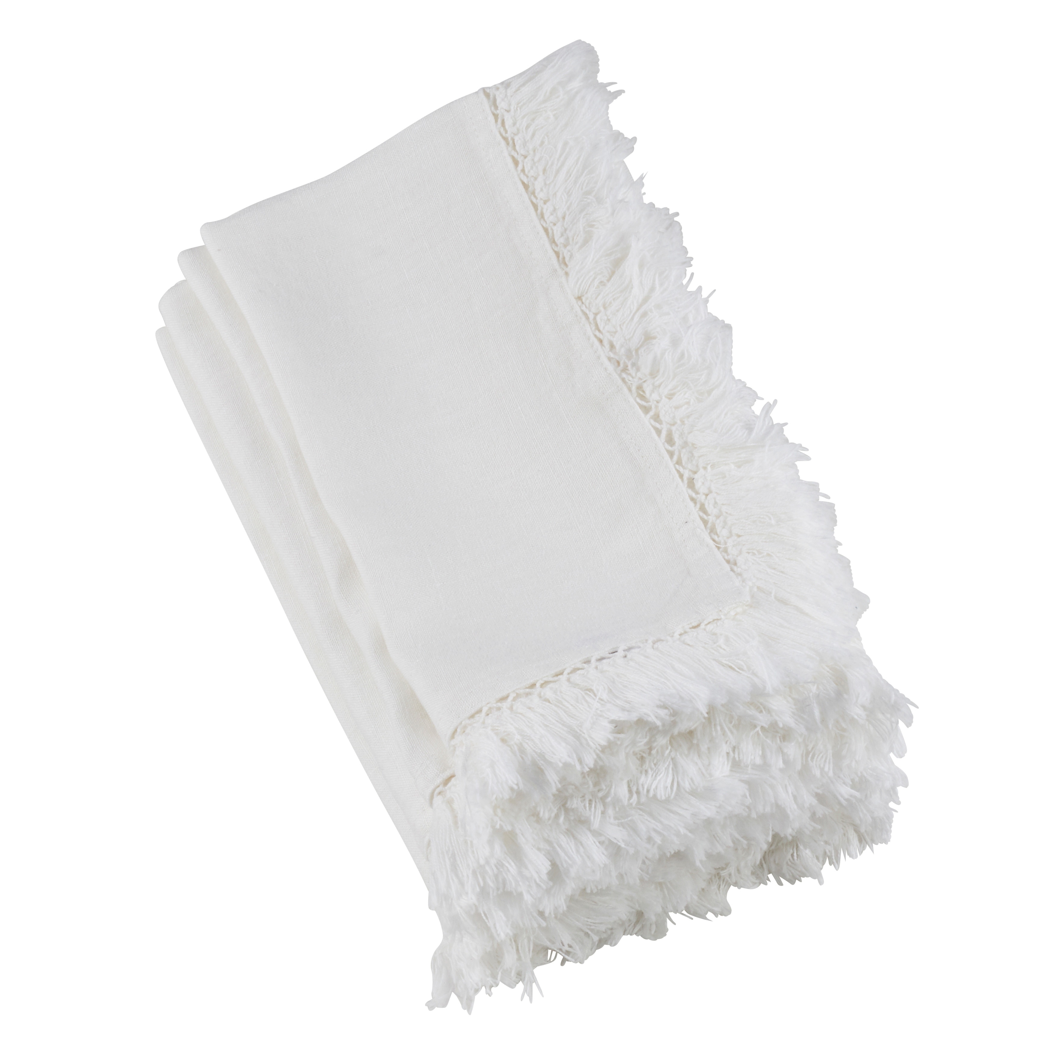 Rustic Linen Napkins with Large Fringe Edges (Set of 4) - On Sale - Bed  Bath & Beyond - 22735774