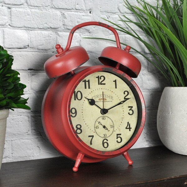 red alarm clock red alarm clock