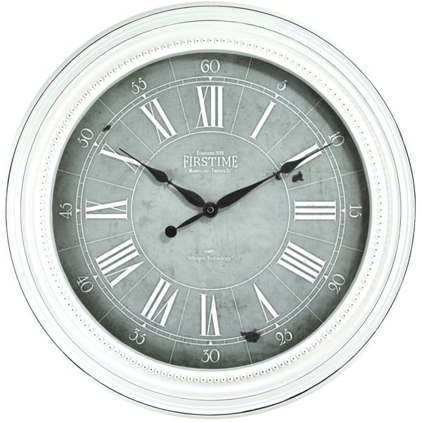 Shop Firstime Co Shabby Chic Wall Clock 18 5 Overstock