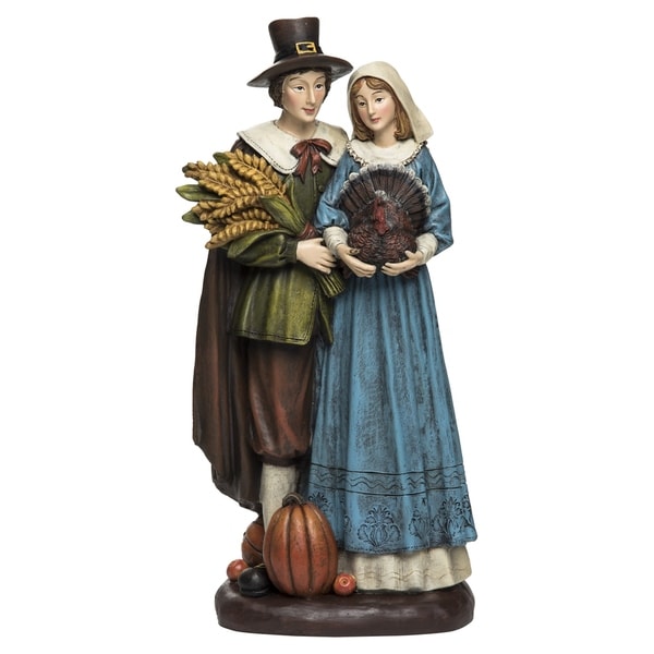 Shop Resin Harvest Pilgrim Couple Figurine - Free Shipping On Orders