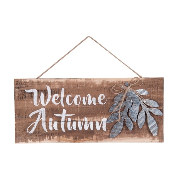 Shop Wood & Metal Autumn Wall Decor - Free Shipping On Orders Over $45 ...