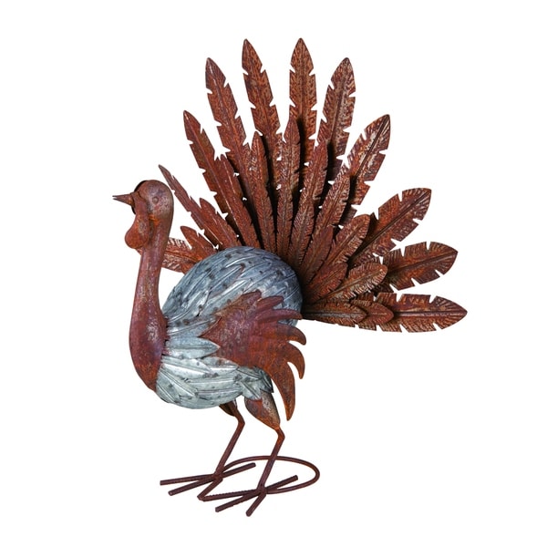 Shop Metal Rustic Turkey Decor Free Shipping Today Overstock 22735999