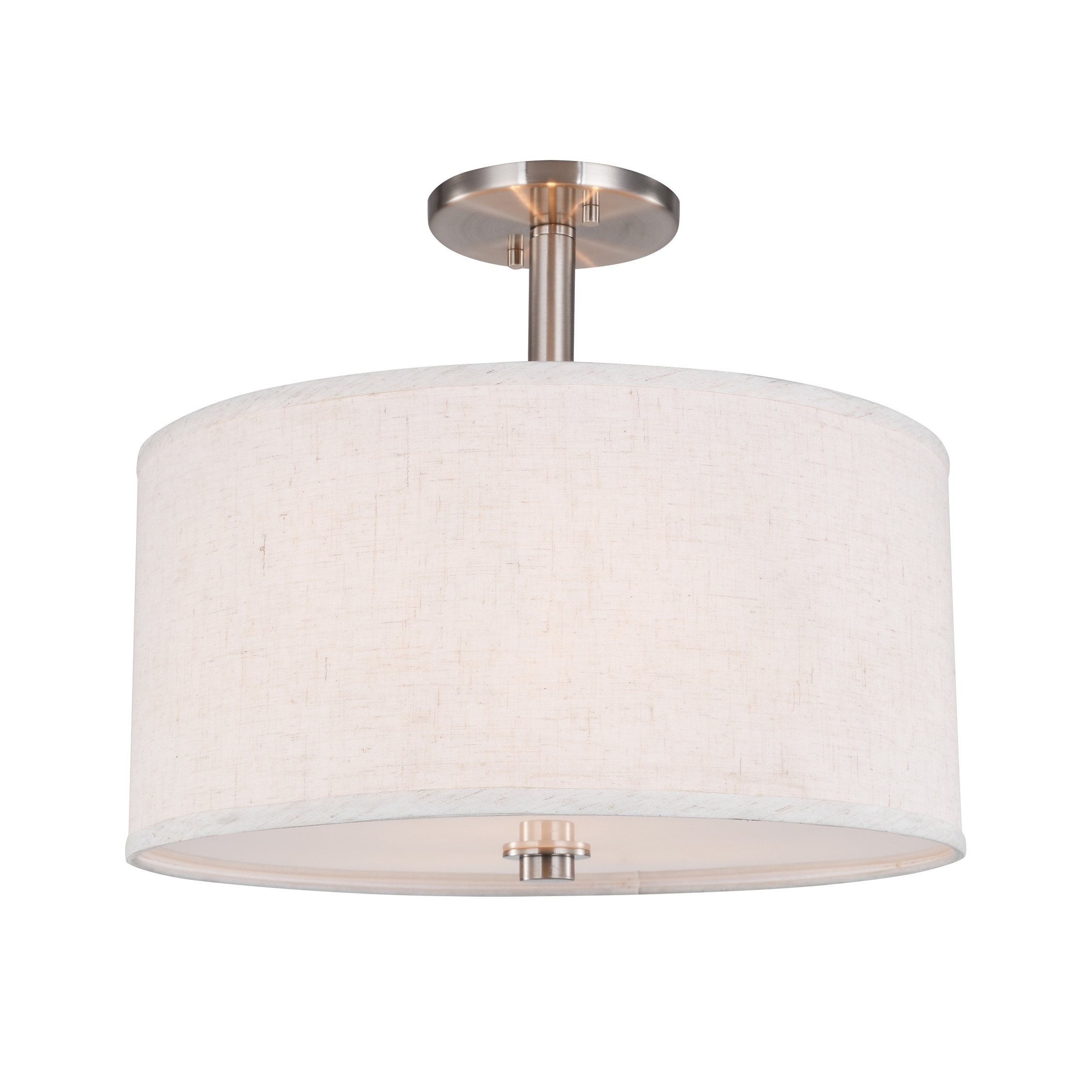 Woodbridge Lighting 13435stn S11500 Drum Shade Semi Flush