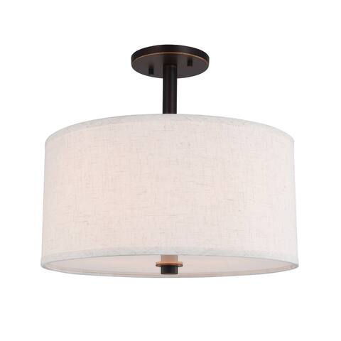 Woodbridge Lighting Drum Shade Semi-flush
