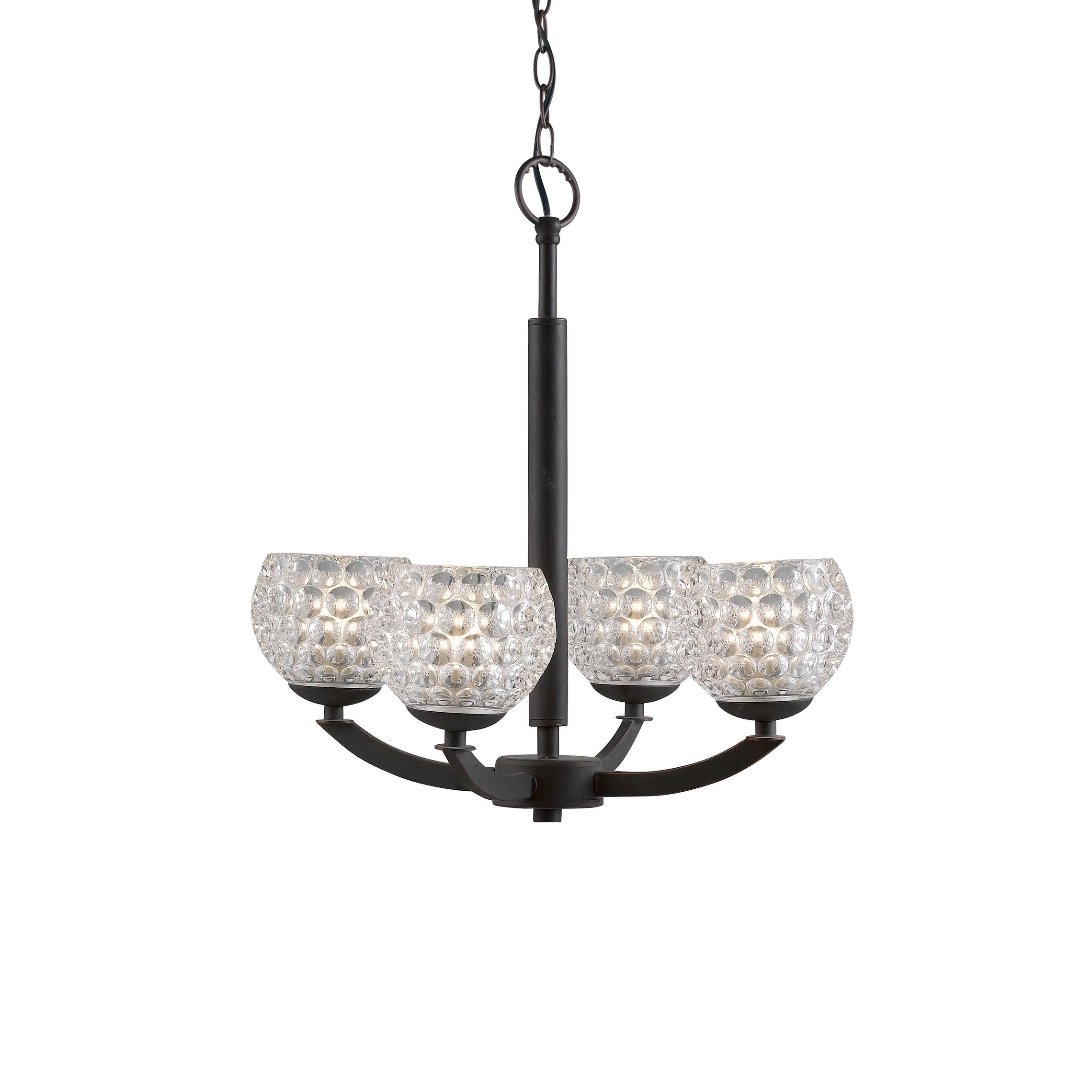 Woodbridge Lighting 14314MEBLE Mirage 4-light Chandelier w/ LED - Chandeliers For Bedrooms by Overstock.com