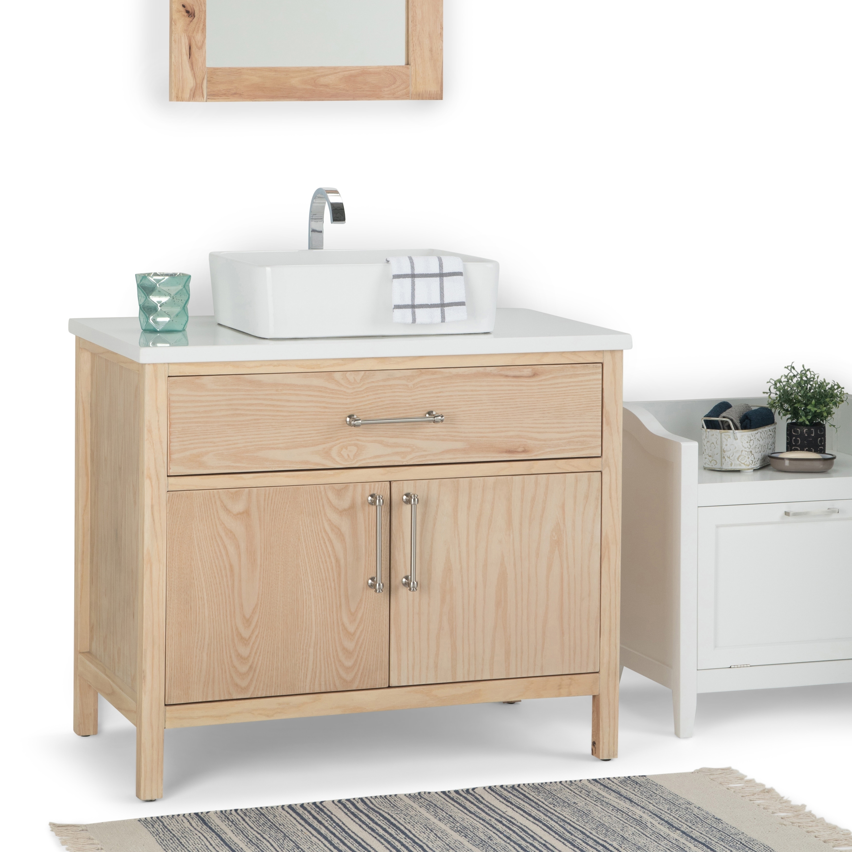 Wyndenhall Farley 36 Inch Contemporary Bath Vanity In Natural 36 Inch Contemporary Bath Vanity