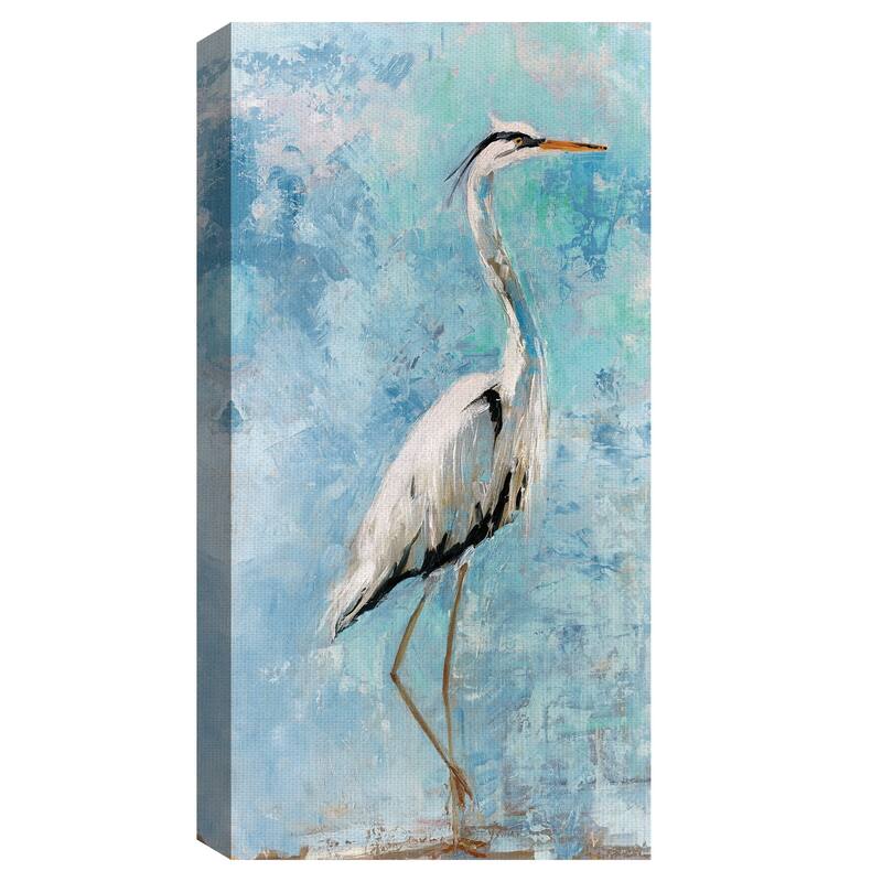 Heron I & II by Sally Swatland Wrapped Canvas Art Painting Print Set