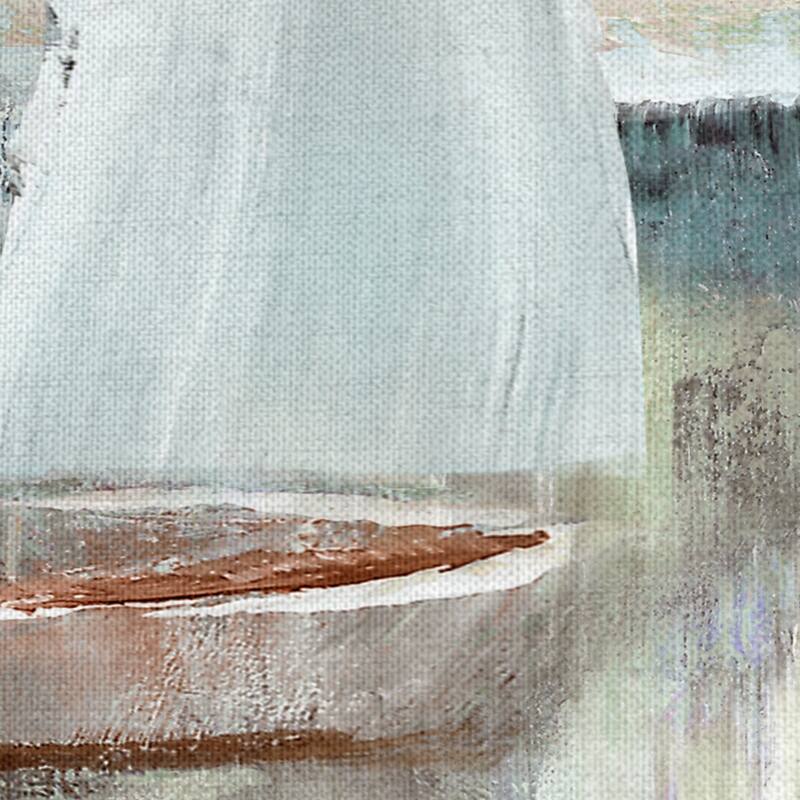 Soft Coastal Sail I & II by Nan Wrapped Canvas Art Painting Print Set