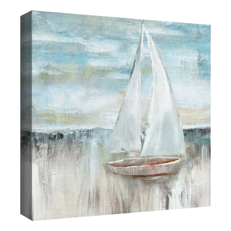 Soft Coastal Sail I & II by Nan Wrapped Canvas Art Painting Print Set