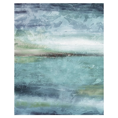 Blue Lagoon Abstract Light by Nan Wrapped Canvas Painting Art Print