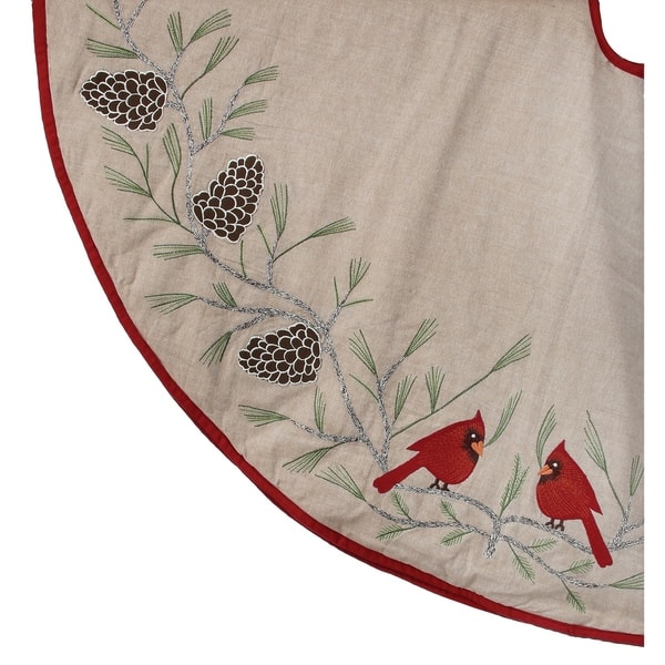 54 Inch Cardinals On Pine Branch Tree Skirt Bed Bath & Beyond 22736354