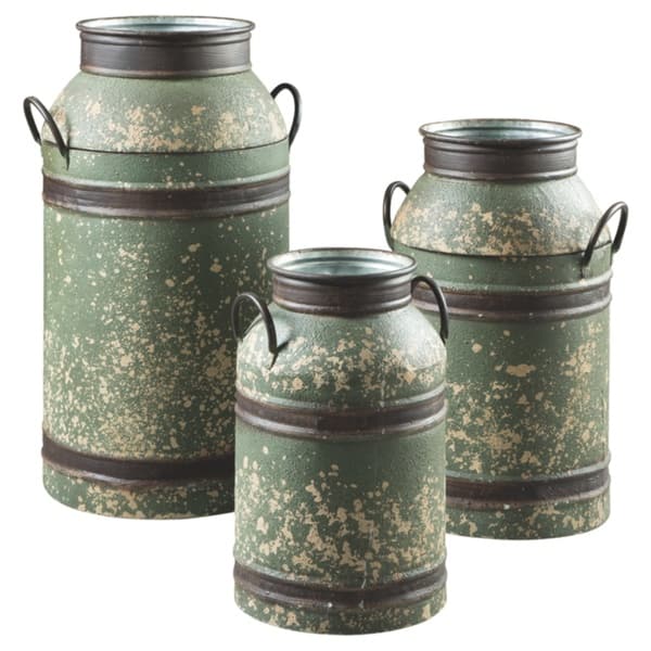 Shop Elke Decorative Milk Can Set Of 3 Free Shipping Today