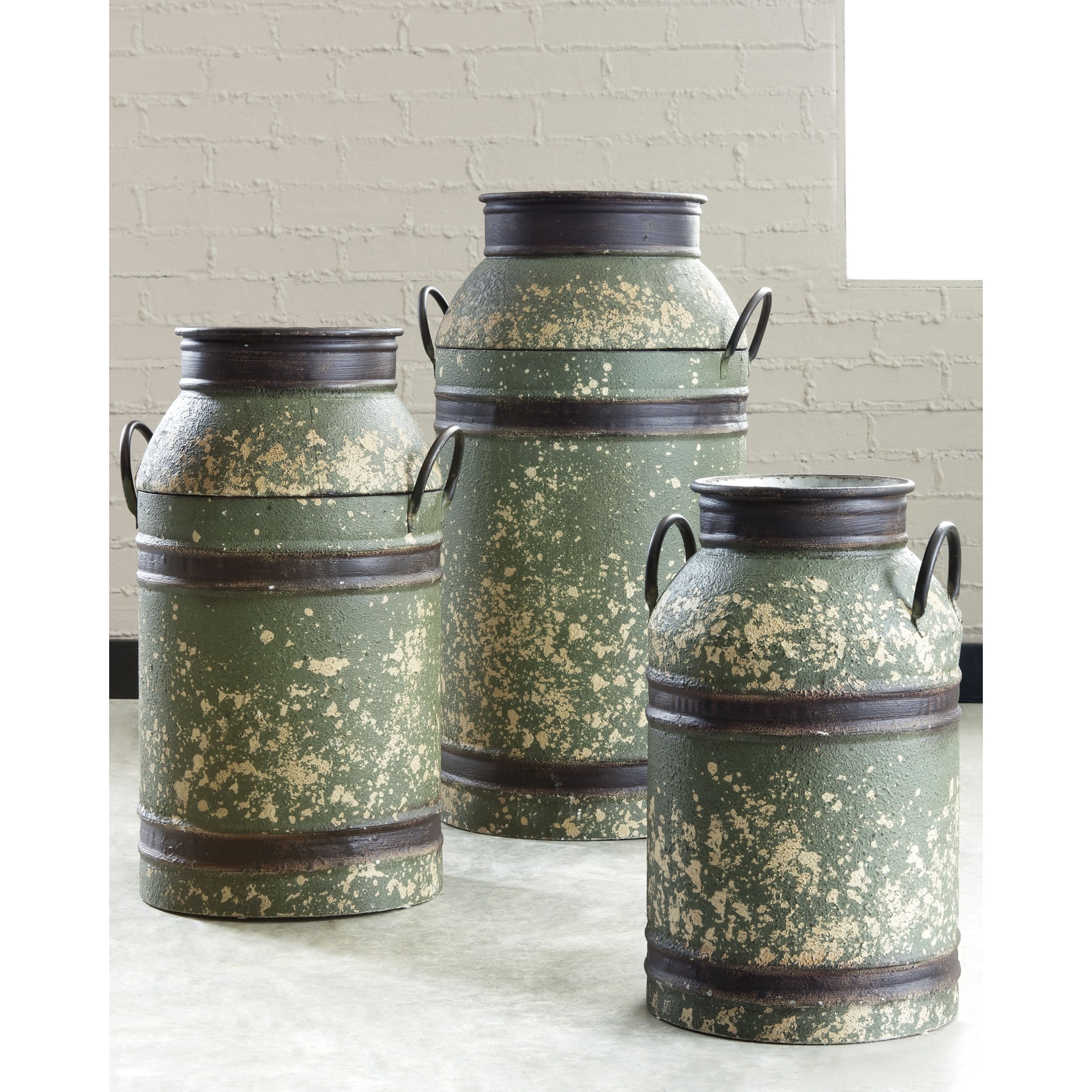 Shop Elke Decorative Milk Can Set Of 3 Free Shipping Today