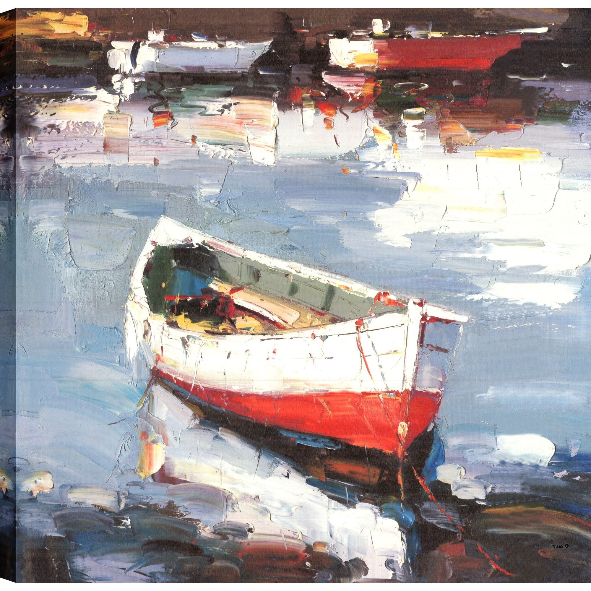 Shop Artmaison Canada Colorful Boat I Gallery Wrapped Canvas