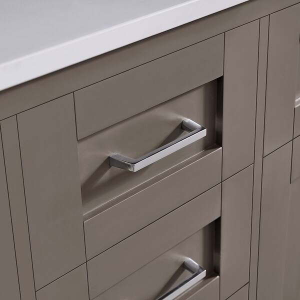 Shop Tahoe 60 In Saddle Brown Double Sink Vanity With White