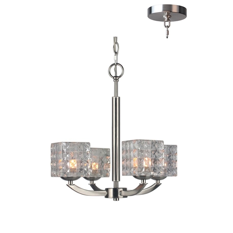 Woodbridge Lighting 14314STNLE Mirage 4-light Chandelier w/ LED - Chandeliers For Bedrooms by Overstock.com