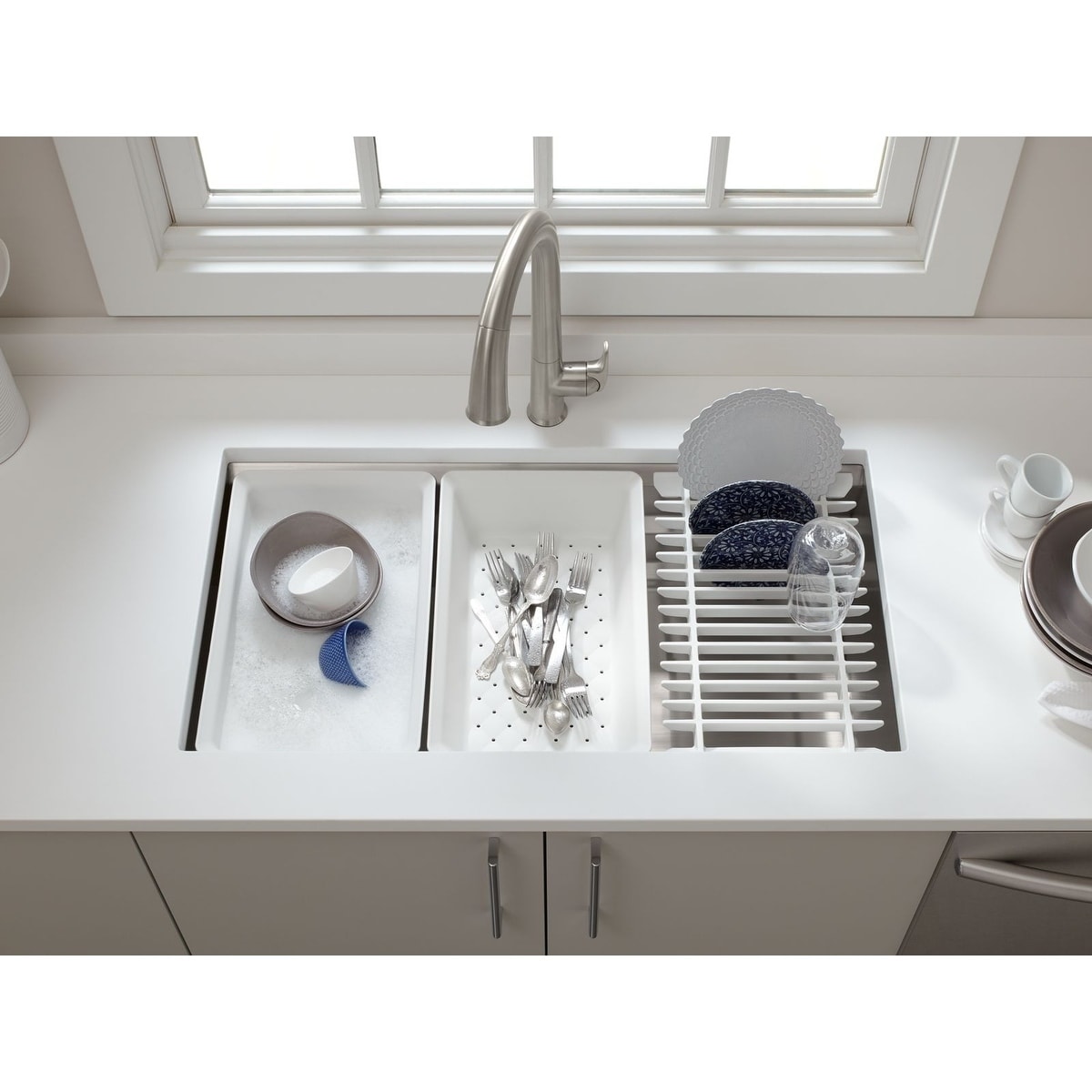 Kohler Prolific 33 X 17 3 4 X 10 15 16 Undermount Single Bowl Kitchen Sink With Accessories K 5540 Na Overstock 22736752