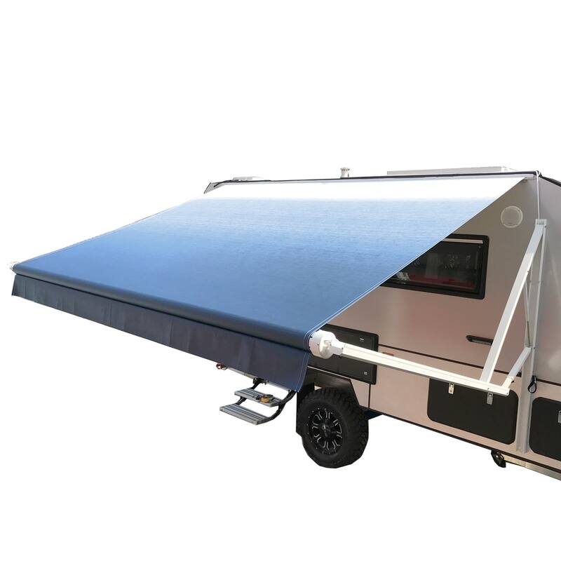 ALEKO Vinyl RV 12X8 ft Awning Replacement Fabric Blue Fade