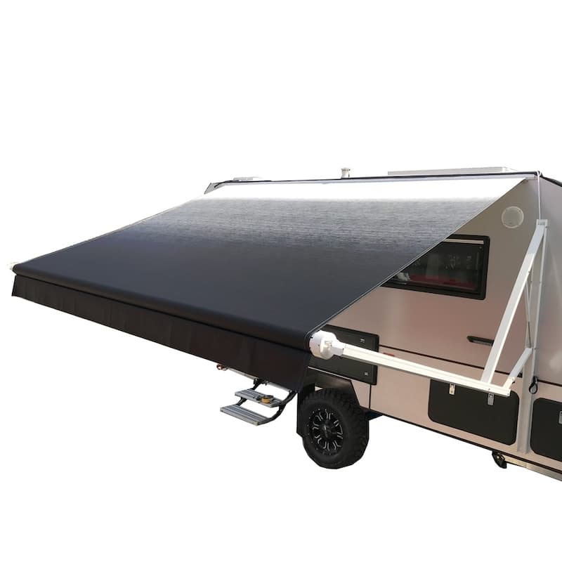 ALEKO Vinyl RV 12X8 ft Awning Replacement Fabric Black Fade