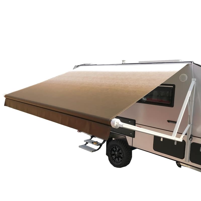 ALEKO Vinyl RV 13X8 ft Awning Replacement Fabric Brown Fade