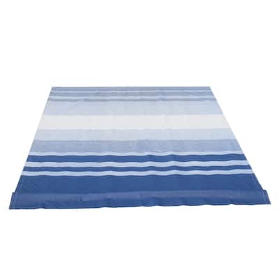 ALEKO Vinyl RV 15X8 ft Awning Replacement Fabric Blue Stripes