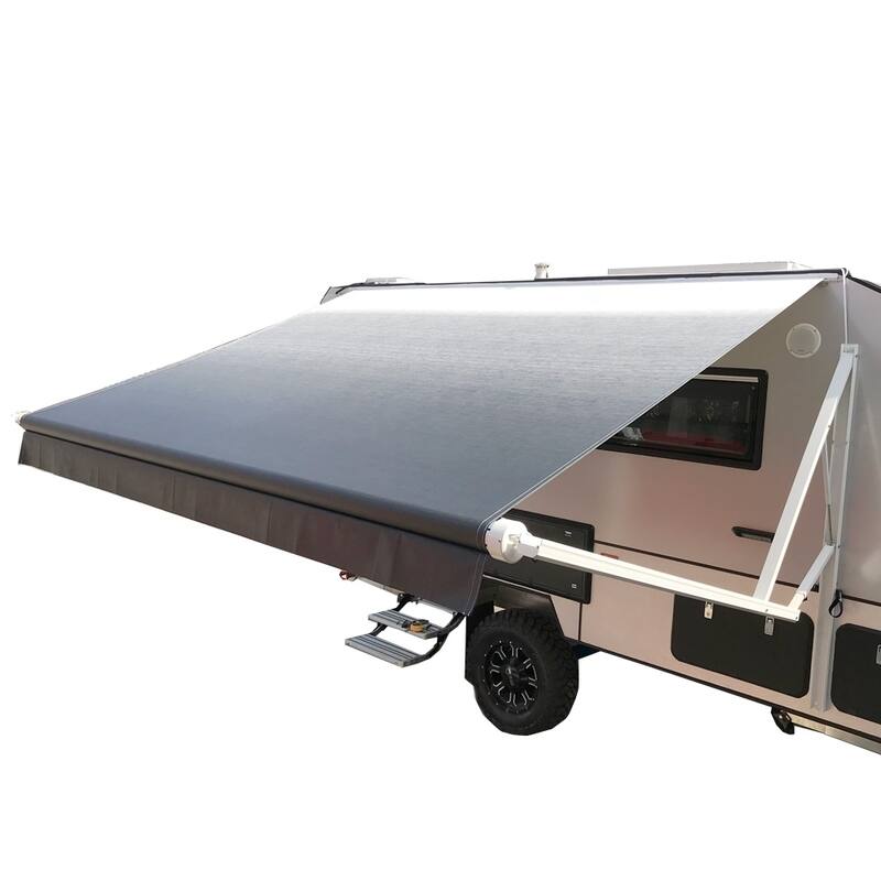 ALEKO Vinyl RV 10X8 ft Awning Replacement Fabric Grey Fade
