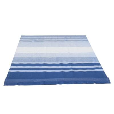 ALEKO Vinyl RV 12X8 ft Awning Replacement Fabric Blue Stripes