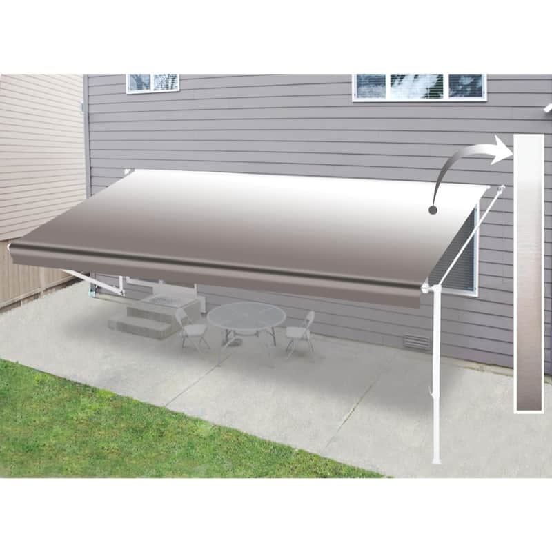 ALEKO Vinyl RV 21X8 ft Awning Replacement Fabric Brown Fade