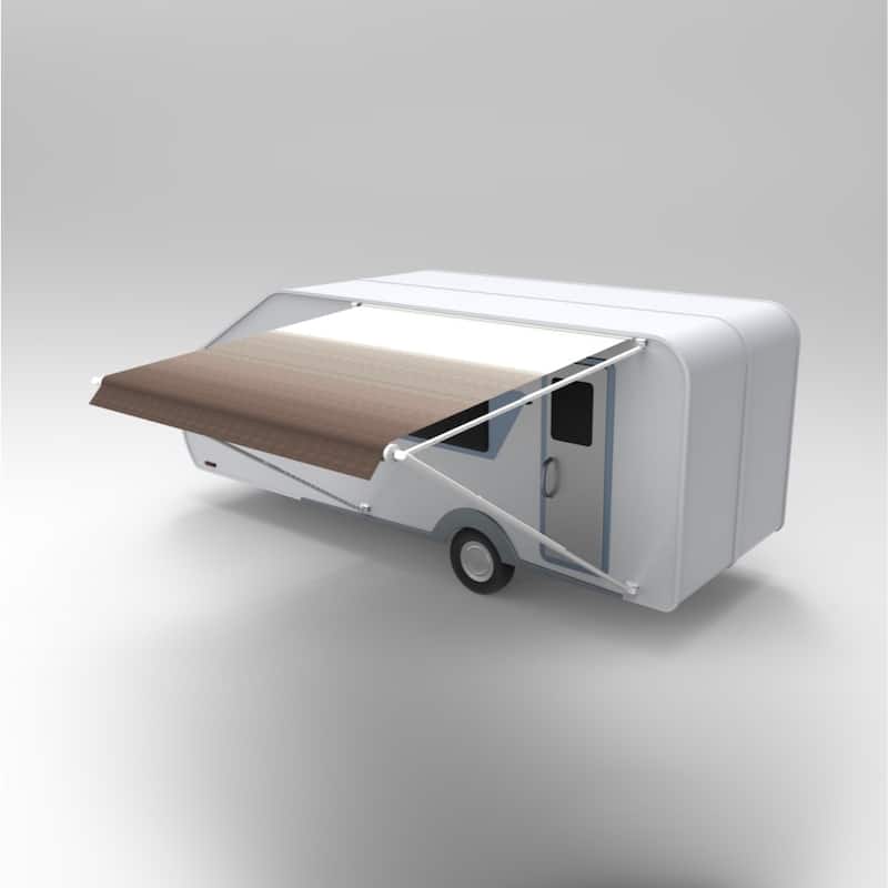 ALEKO Vinyl RV 21X8 ft Awning Replacement Fabric Brown Fade