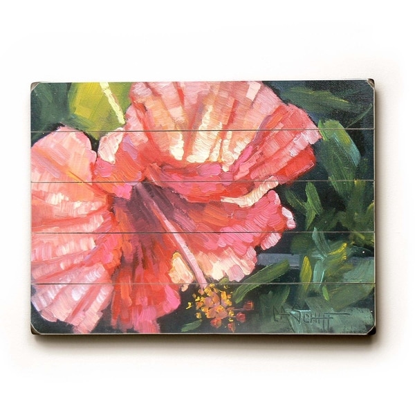Hawaiian Florals - Planked Wood Wall Decor by Carol Schiff