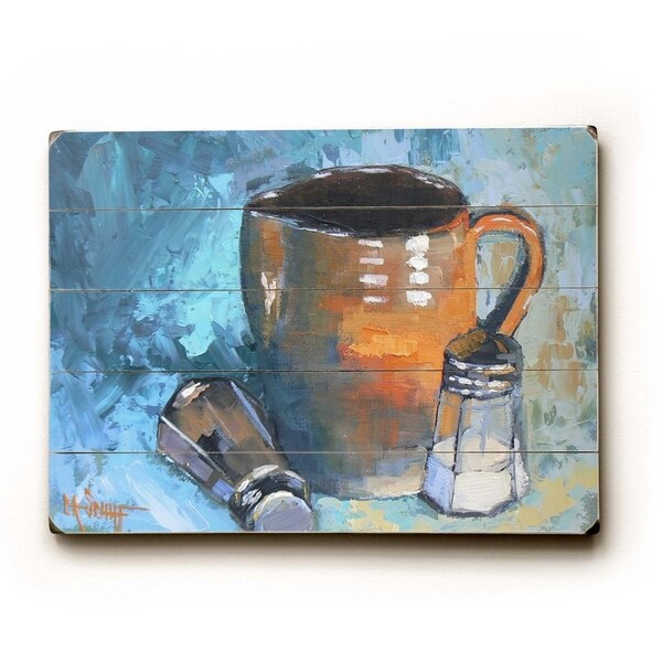 Salt and Pepper - Planked Wood Wall Decor by Carol Schiff