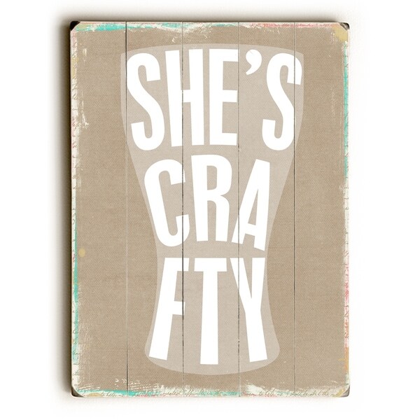 Craft Beer Crafty - Planked Wood Wall Decor by Cheryl Overton