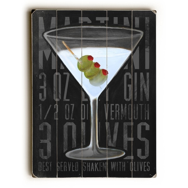 Martini - Planked Wood Wall Decor by Cory Steffen