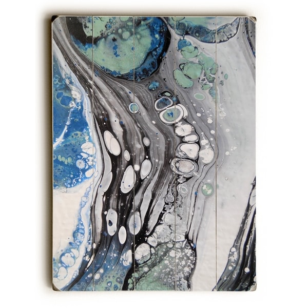 Abstract Field - Gray Planked Wood Wall Decor by Carol Schiff