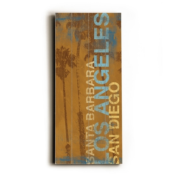 SB LA SD - Planked Wood Wall Decor by Cory Steffen