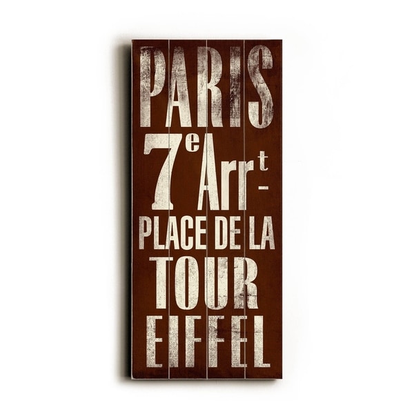Paris - Planked Wood Wall Decor by Cory Steffen