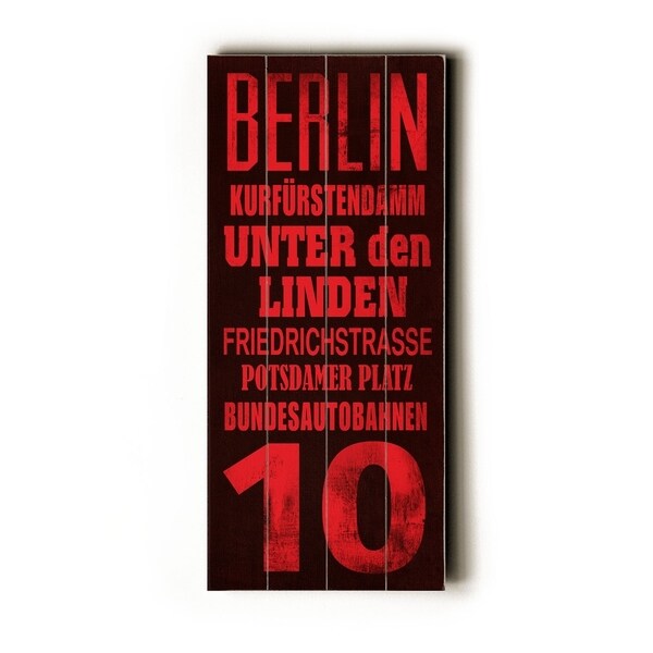 Berlin - Planked Wood Wall Decor by Cory Steffen