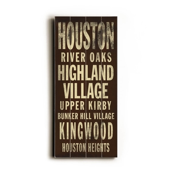 Houston - Planked Wood Wall Decor by Cory Steffen