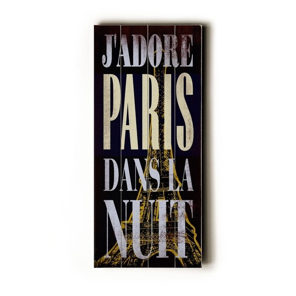 J'adore - Planked Wood Wall Decor by Cory Steffen