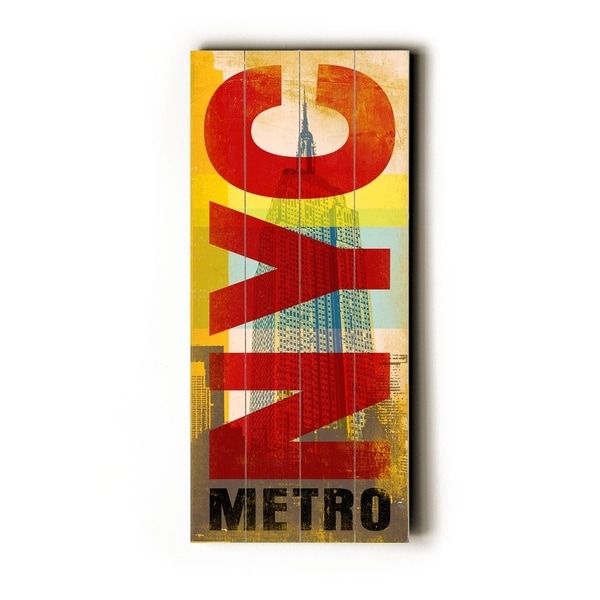 NYC Metro - Planked Wood Wall Decor by Cory Steffen