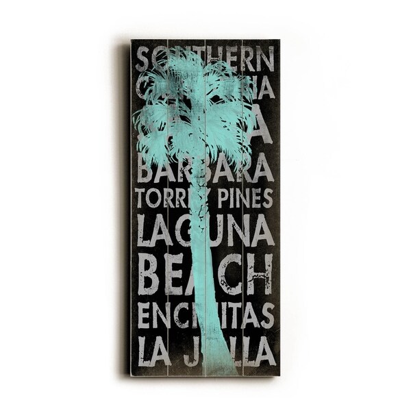 Southern California - Planked Wood Wall Decor by Cory Steffen